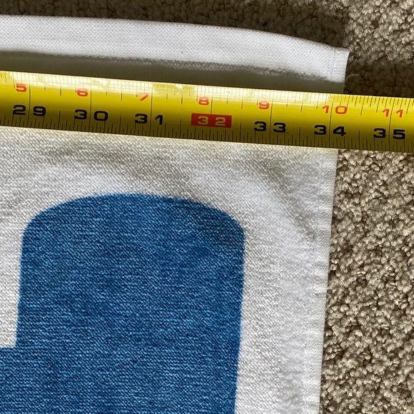 Johnnie-O block letter beach towel blue white - Picture 10 of 13